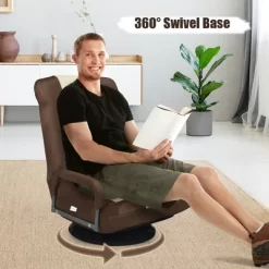 360-Degree Swivel Gaming Floor Chair With Foldable Adjustable Backrest -Online Furniture Store GUEST d51a4ecb 64c3 4989 b685 04c437a47160