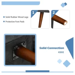 Costway Convertible Futon Sofa Bed Adjustable Couch Sleeper W/ Wood Legs NavyGreyYellow 15 Costway Convertible Futon Sofa Bed Adjustable Couch Sleeper W/ Wood Legs NavyGreyYellow -Online Furniture Store GUEST d5bceb4c 52ae 4eb7 aa2d 38c024b12232