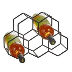 MDesign Honeycomb 5 Bottle Wine Rack For Kitchen Counter Or Fridge -Online Furniture Store GUEST d72eac21 4623 4f3c 9ebf 5ce8166d6f3d
