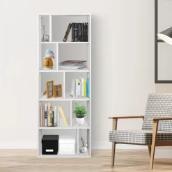 Costway 5-tier Wood Bookcase 66'' Tall Open Storage Shelf Display Rack W/10 Compartments 16 Costway 5-tier Wood Bookcase 66'' Tall Open Storage Shelf Display Rack W/10 Compartments -Online Furniture Store GUEST d74e0009 7aa2 4feb 8bbb 9c1b4485e58e