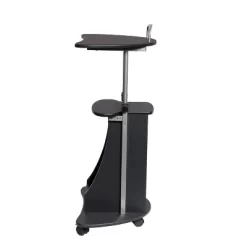 Sit To Stand Rolling Adjustable Height Laptop Cart With Storage Graphite - Techni Mobili -Online Furniture Store GUEST d7ae78a1 b403 412e 90b1 61631e09282a