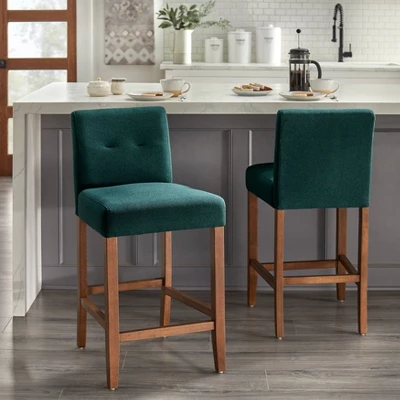24" Set Of 2 Crawford Counter Height Barstools - Buylateral 1 24" Set Of 2 Crawford Counter Height Barstools - Buylateral