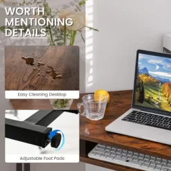 Costway Triangle Corner Computer Desk Small Space Study Desk Home Office W/Keyboard Tray -Online Furniture Store GUEST d8ac71c6 a2e8 4953 b728 8737b491bcac