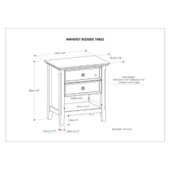 Halifax Bedside Table - WyndenHall -Online Furniture Store GUEST d8df5f5e 8dee 4805 a6e3 86b91f602289
