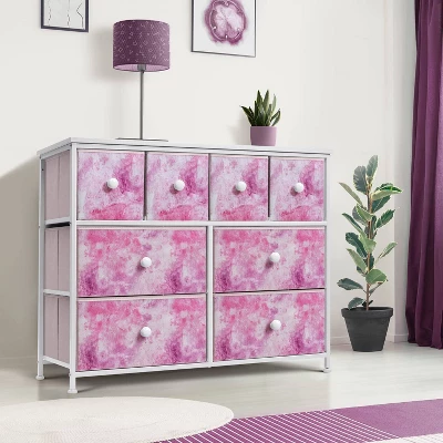 Sorbus Drawer Fabric Dresser For Bedroom Home And Office Pink 3 Sorbus Drawer Fabric Dresser For Bedroom Home And Office Pink - Image 3