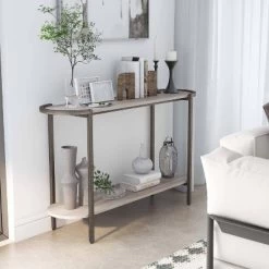 Millerton Lower Shelf Sofa Table Light Gray/Brushed Metal - MiBasics 7 Millerton Lower Shelf Sofa Table Light Gray/Brushed Metal - MiBasics -Online Furniture Store GUEST d9fa83c8 cf67 4eda 8eed 08ac38f1cd96