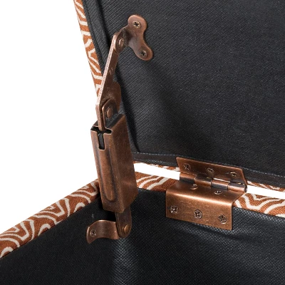 Sunshine Storage Cube Ottoman - Orange - HomePop 6 Sunshine Storage Cube Ottoman - Orange - HomePop - Image 6