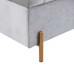 Charmaine Upholstered Storage Bench With Gold Metal Legs Gray - Madison Park -Online Furniture Store GUEST da555008 6afa 4a48 af1d 0c3d068cf451