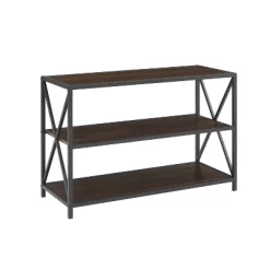 25.62" X Frame Metal And Wood Media Bookshelf - Saracina Home 21 25.62" X Frame Metal And Wood Media Bookshelf - Saracina Home -Online Furniture Store GUEST da6fbbb0 99a4 4545 81a6 9cf064af15da