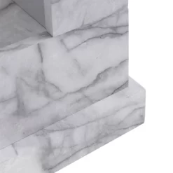 Dridun Faux Marble Fireplace White/Gray - Aiden Lane -Online Furniture Store GUEST dbe4d8c0 059c 4011 adfa 225502964f32
