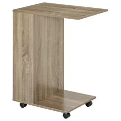 HOMCOM C-Shaped Sofa Side Table Mobile End Table With Storage And Wheels For Living Room, Bedroom, Office -Online Furniture Store GUEST de0b601a 867b 4024 b27d c048eccdd63b
