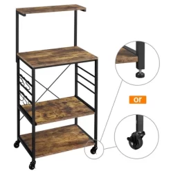 Yaheetech 50.5"H Kitchen Baker's Rack With Side Hooks -Online Furniture Store GUEST de5d7b7c d4ab 4901 b0ec 84d6af710134