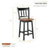 Costway 2PCS Bar Stool 24.5'' Swivel Counter Height Chair W/ Footrest