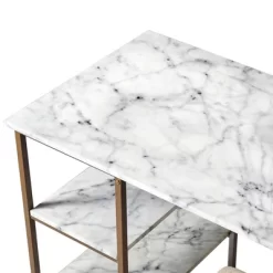 Marmo Breakfast Table Dining Set With Faux Marble Top Brass - Teamson Home -Online Furniture Store GUEST df9ca8d0 6c08 4d8e 84e3 5f1cd7ffcd0d
