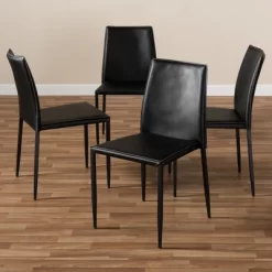Set Of 4 Pascha Modern And Contemporary Faux Leather Upholstered Dining Chairs - Baxton Studio -Online Furniture Store GUEST e006c7af b623 4beb be2e ea38b1a5ba73
