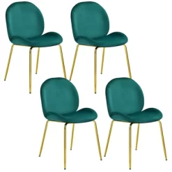 Costway 4PCS Velvet Dining Chair Accent Leisure Chair Armless Side Chair -Online Furniture Store GUEST e05bdb0f 5643 45ac 9893 eb62e2b7d3ca
