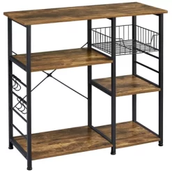 Yaheetech Kitchen Storage Rack With Basket/Hooks/Storage -Online Furniture Store GUEST e06ff0aa 57a6 40b1 93fc f99eb995fb4c
