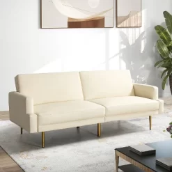 Lanna 76"Wide Vegan Leather Modern Style Convertible Futon Sofa Bed For Living Room Guest Bedroom | ARTFUL LIVING DESIGN 24 Lanna 76"Wide Vegan Leather Modern Style Convertible Futon Sofa Bed For Living Room Guest Bedroom | ARTFUL LIVING DESIGN -Online Furniture Store GUEST e0a5820e 7e8f 4c39 b03a f0b76a02244e