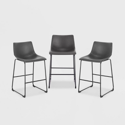 Set Of 3 Lakewood Counter Height Barstool - Poly & Bark 7 Set Of 3 Lakewood Counter Height Barstool - Poly & Bark - Image 7