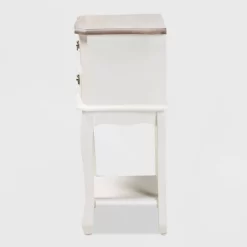 Amalie 2 Drawer Wood Nightstand White/Oak - Baxton Studio -Online Furniture Store GUEST e11363a6 6ea2 4522 9ed5 dabff2fb9c4d