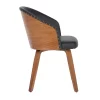 Ahoy Bamboo/Faux Leather Upholstered Dining Chair - LumiSource
