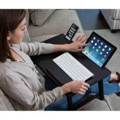 Sofia + Sam Multi-tasking Laptop Bed Tray - Left Handed - Walnut -Online Furniture Store GUEST e2720dee 722e 41f1 adef 239385d70472