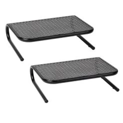 Mind Reader 2pk Metal Monitor Stand And Riser Black -Online Furniture Store GUEST e3c48a05 fbeb 4807 874a 9e9817fca298