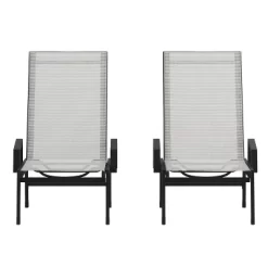 Flash Furniture Brazos Set Of 2 Adjustable Chaise Lounge Chairs With Arms, All-Weather Outdoor Five-Position Recliners -Online Furniture Store GUEST e4c13073 dec5 4106 ad9f e8bda0158503