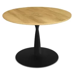 Harrison 35'' Wood Grain Finish Round Top With Metal Base Round Pedestal Dining Table-The Pop Maison -Online Furniture Store GUEST e4d293bb 484a 42e6 ac3f c61cd596fba9