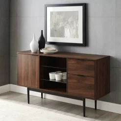 Timothy Modern Lifted Triple Storage Sideboard Dark Walnut - Saracina Home -Online Furniture Store GUEST e4e0c502 8dfa 4daf bdd7 3726f1f0be20