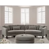 Amelie Button Tufted Curved Sectional Warm Gray - HOMES: Inside + Out