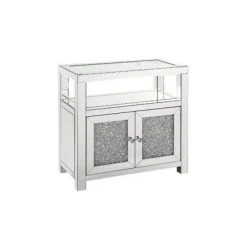 32" Noralie Cabinet Clear Glass/Mirrored/Faux Diamonds - Acme Furniture 7 32" Noralie Cabinet Clear Glass/Mirrored/Faux Diamonds - Acme Furniture -Online Furniture Store GUEST e6f24d1d 1b2d 4131 8442 0b8f89102d54