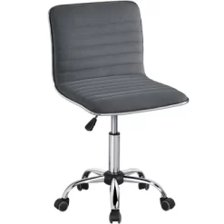 Yaheetech Velvet Low Back Armless Desk Chair Office Chair With Wheels -Online Furniture Store GUEST e76dff62 8f8c 480e 9d73 966407053f8e