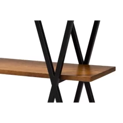 Norton Rustic And Industrial Wood And Black Metal Console Table Walnut Brown - Baxton Studio -Online Furniture Store GUEST e77451a9 eb42 4ba4 a3be 38376cc2ff28