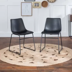 Set Of 2 Laslo Modern Upholstered Faux Leather Dining Chairs - Saracina Home 19 Set Of 2 Laslo Modern Upholstered Faux Leather Dining Chairs - Saracina Home -Online Furniture Store GUEST e921ecff 5d1c 46bf 8a40 c3330f7f710d