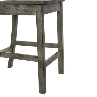 2pc Grayson Counter Height Barstool And Side Chair Set With Wooden Seats Gray - Picket House Furnishings 9 2pc Grayson Counter Height Barstool And Side Chair Set With Wooden Seats Gray - Picket House Furnishings - Image 9