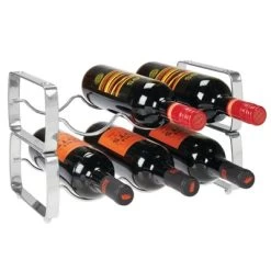 MDesign Metal Wine Rack Storage Organizer, 3 Bottles Each - 2 Pack -Online Furniture Store GUEST e978b294 367f 4cdb 8f6e ca5c8b6147f9
