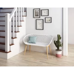 Kurv Bench White/Natural - Jamesdar -Online Furniture Store GUEST e9e2dde8 57c4 49a1 9153 703979b359fa