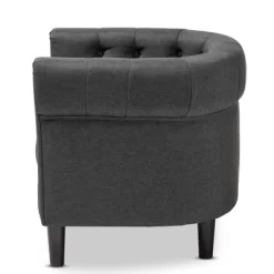 Bisset Chesterfield Chair Gray - Baxton Studio -Online Furniture Store GUEST ea6be8cb 7825 49d8 a991 6da18e638ece