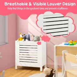 Costway Wooden Toy Storage Organizer Kids Toy Chest W/Lid For Kindergarten Bedroom White 14 Costway Wooden Toy Storage Organizer Kids Toy Chest W/Lid For Kindergarten Bedroom White -Online Furniture Store GUEST eb970553 1730 4771 8d3b 7d3367e90de2