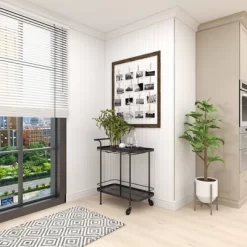 Contemporary Metal Bar Cart Black - Olivia & May -Online Furniture Store GUEST ebbbee80 3498 4b69 a0fb 207eaf9548cf