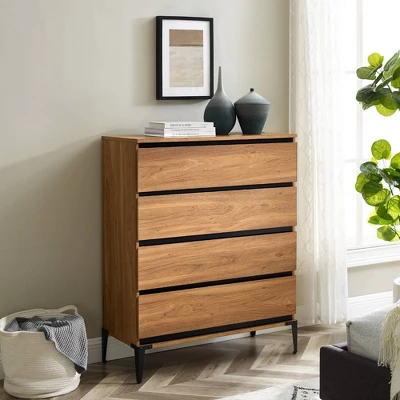 Theo Urban Modern Plank 4 Drawer Dresser - Saracina Home 8 Theo Urban Modern Plank 4 Drawer Dresser - Saracina Home - Image 8
