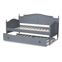 Twin Mara Wood Daybed With Trundle - Baxton Studio -Online Furniture Store GUEST ece1aad6 ef8b 48f0 8796 f5d3b99c831d