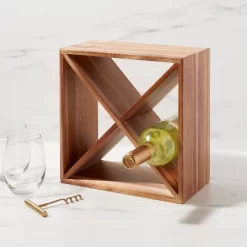 Acacia 4-Bottle Wine Rack Box - Threshold™