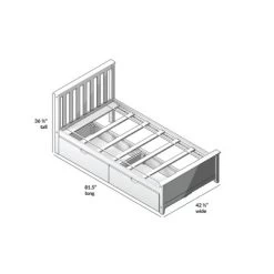 Max & Lily Twin-Size Platform Bed With Underbed Storage Drawers -Online Furniture Store GUEST ee2d1114 613f 4480 ac4c 7383c8925ae9