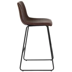 Emma And Oliver Set Of 2 Kitchen Bar Height Stool - 30 Inch LeatherSoft Barstool -Online Furniture Store GUEST ee89f96a 64b2 45de 9c57 d2c436319b6f