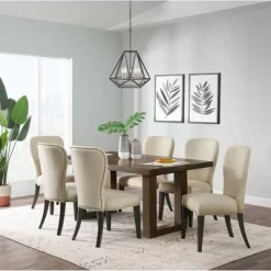 Set Of 2 Savoy Upholstered Dining Armless Chairs - Alaterre Furniture -Online Furniture Store GUEST eee3884a e0c1 4c76 95ef 629cc02c9df1