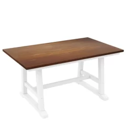 Farmhouse 6-Piece Wood Dining Table Set With Long Bench And 4 Dining Chairs-ModernLuxe -Online Furniture Store GUEST eefab974 44f0 4c8f 965e 8aad3d3a05d1