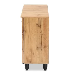 Winda Wood 3 Door Shoe Cabinet Oak Brown/Black - Baxton Studio 11 Winda Wood 3 Door Shoe Cabinet Oak Brown/Black - Baxton Studio -Online Furniture Store GUEST eefe0d8f 54d3 417b 9aee c28a9e46b8b9