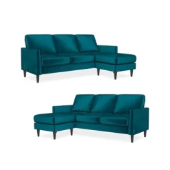 Winston Reversible Sofa Sectional Green Velvet - Mr. Kate -Online Furniture Store GUEST f0305830 22a0 4e88 b167 00da305048a4